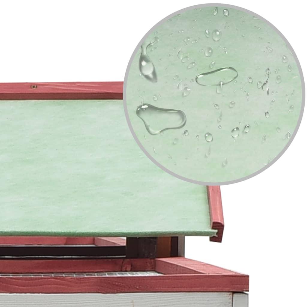 Clapier 303 x 60 x 86 cm pin massif et sapin rouge 02_0000614 - Helloshop26