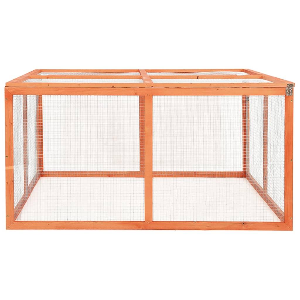 Clapier cage 124 x 120 x 60 cm bois de sapin massif 02_0000579 - Helloshop26