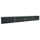 Jardinière lit surélevé plantes fleurs jardin acier galvanisé 600 x 80 x 45 cm anthracite 02_0001130