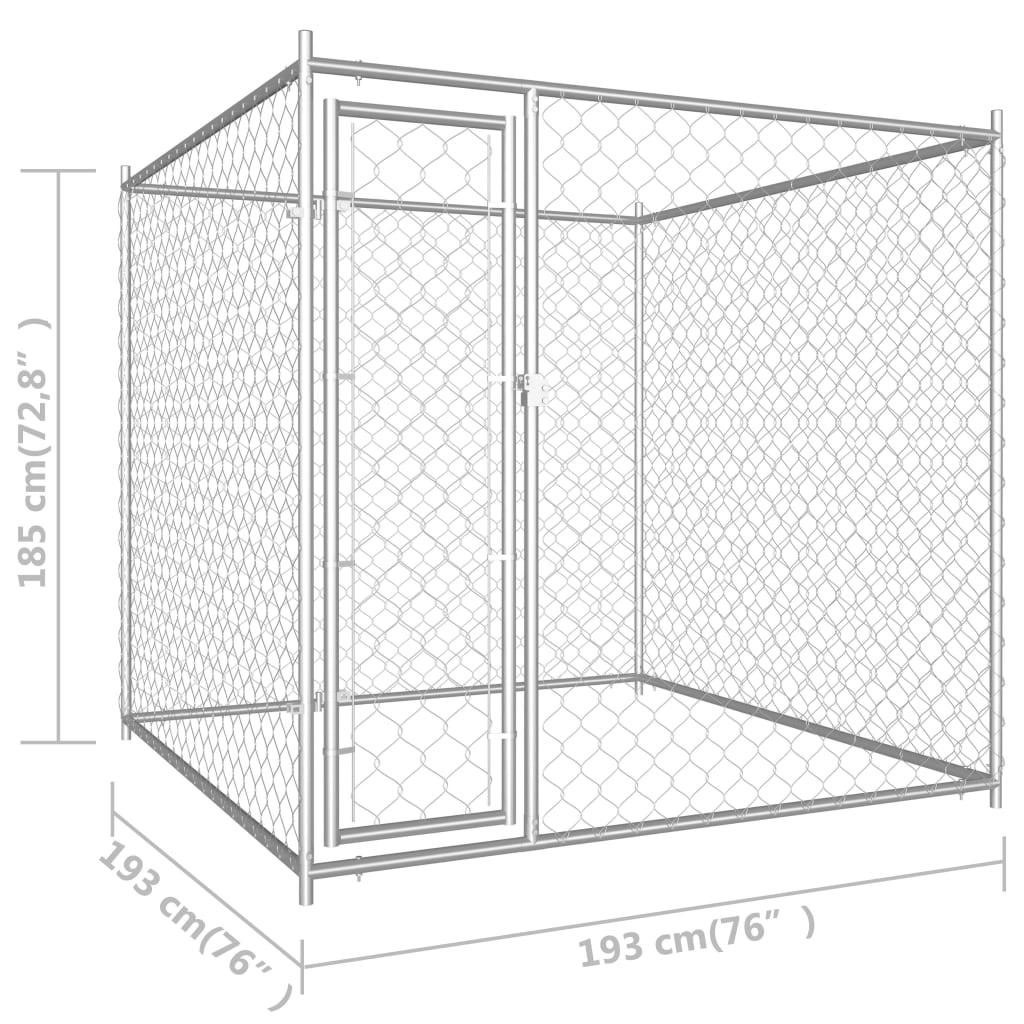 Chenil extérieur cage enclos parc animaux chien d'extérieur pour chiens 185 cm 02_0000342 - Helloshop26