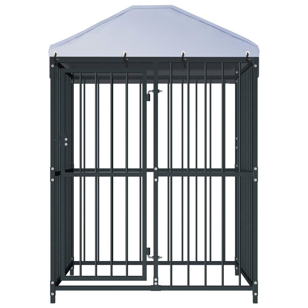 Chenil extérieur cage enclos parc animaux chien extérieur avec toit pour chiens 120 x 120 x 150 cm 02_0000451 - Helloshop26