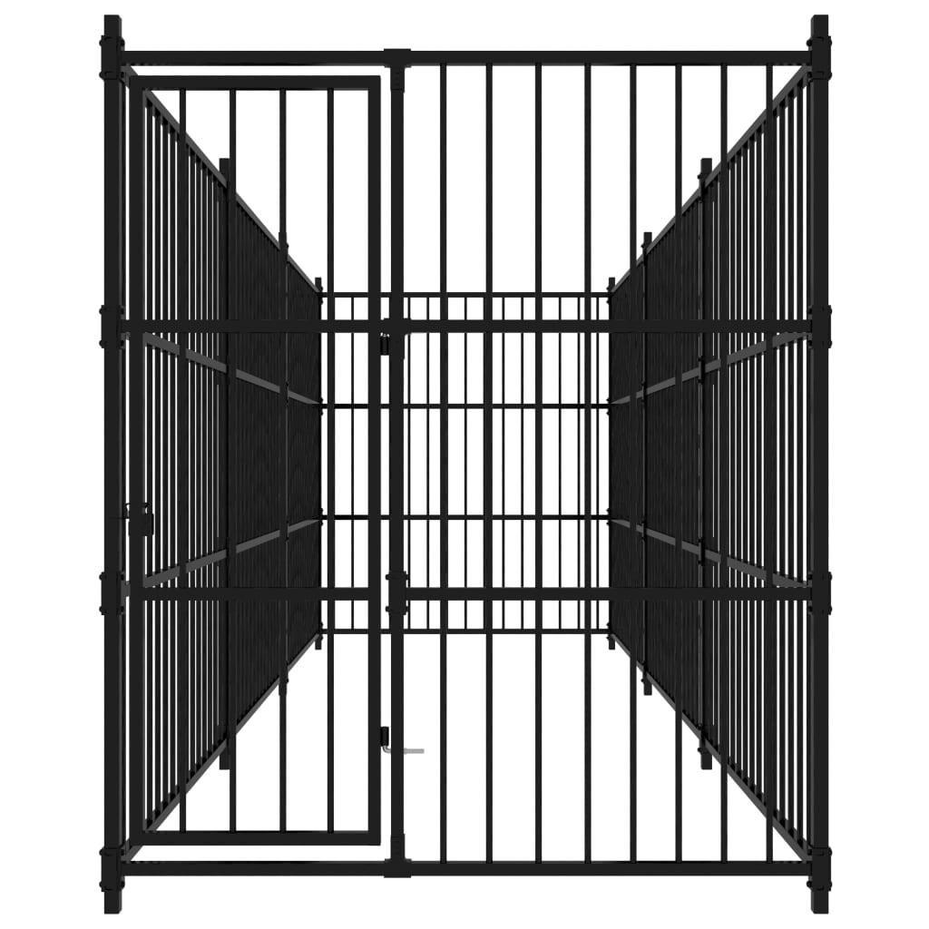 Chenil extérieur cage enclos parc animaux chien d'extérieur pour chiens 450 x 150 x 185 cm 02_0000355 - Helloshop26