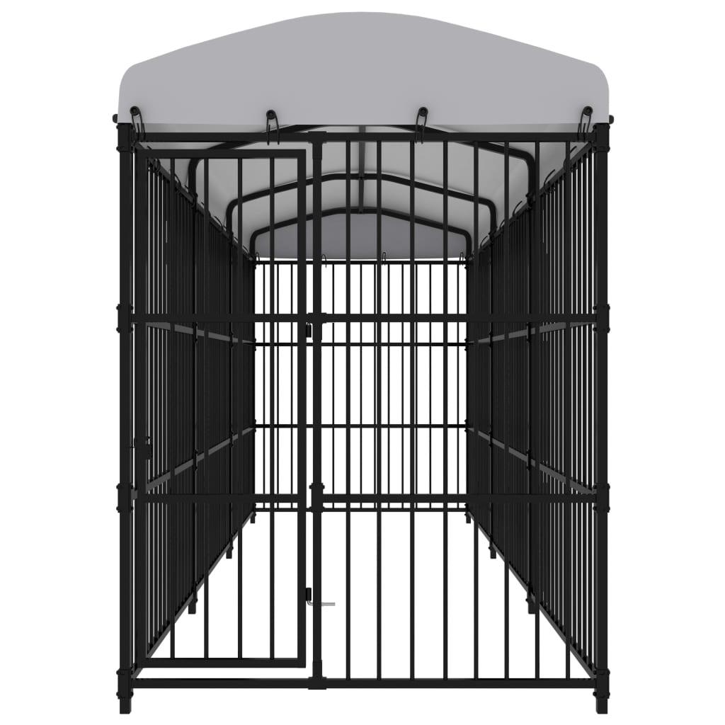 Chenil extérieur cage enclos parc animaux chien d'extérieur avec toit pour chiens 450 x 150 x 210 cm 02_0000334 - Helloshop26