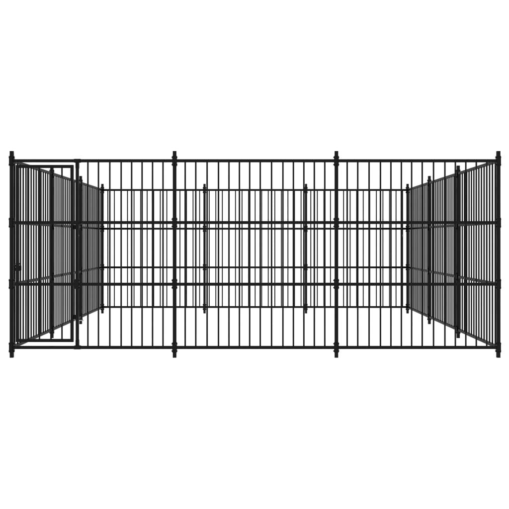 Chenil extérieur cage enclos parc animaux chien d'extérieur pour chiens 450 x 450 x 185 cm 02_0000357 - Helloshop26