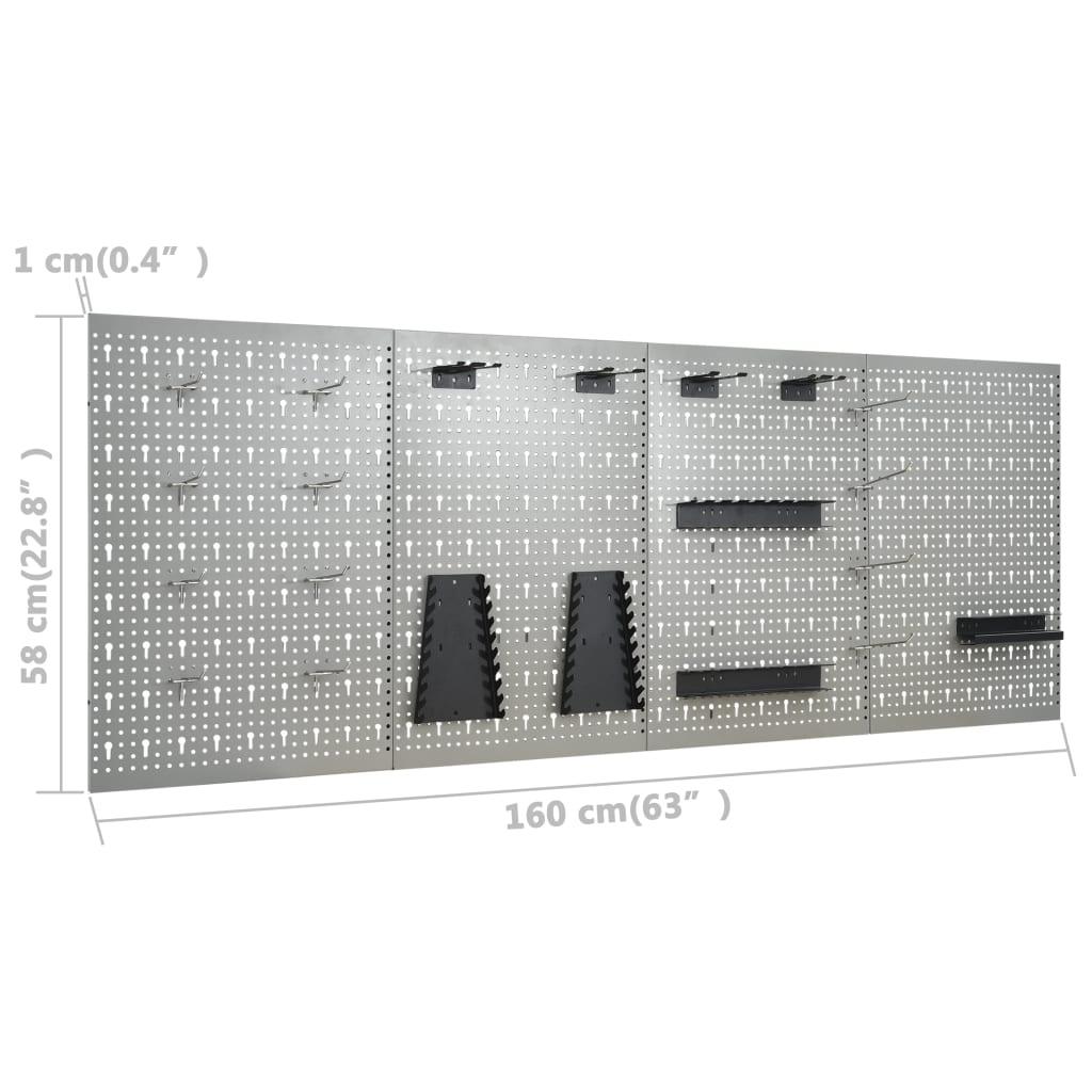 Etabli 160 cm avec 4 panneaux muraux table de travail rangement atelier garage 02_0003665 - Helloshop26