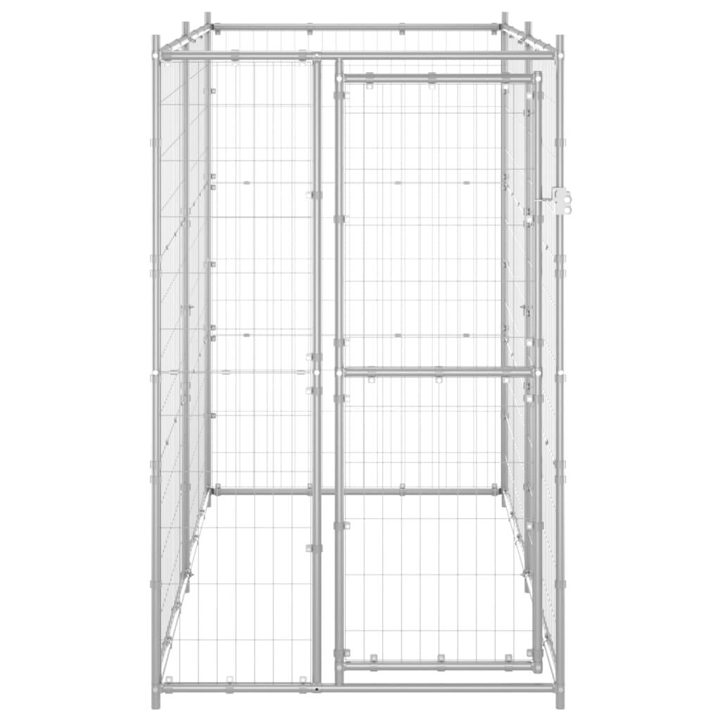 Chenil extérieur cage enclos parc animaux chien extérieur pour chiens acier galvanisé 110 x 220 x 180 cm 02_0000469 - Helloshop26