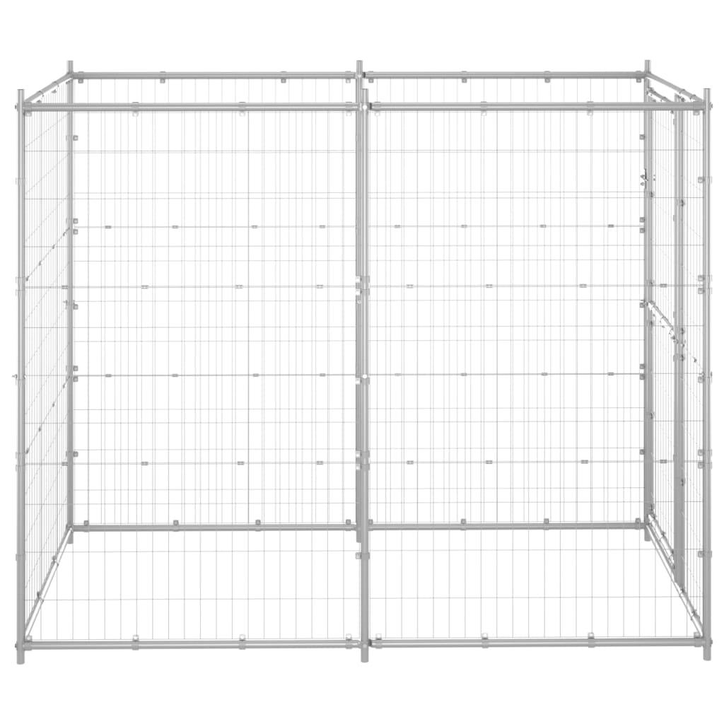 Chenil extérieur cage enclos parc animaux chien extérieur pour chiens acier galvanisé 110 x 220 x 180 cm 02_0000469 - Helloshop26