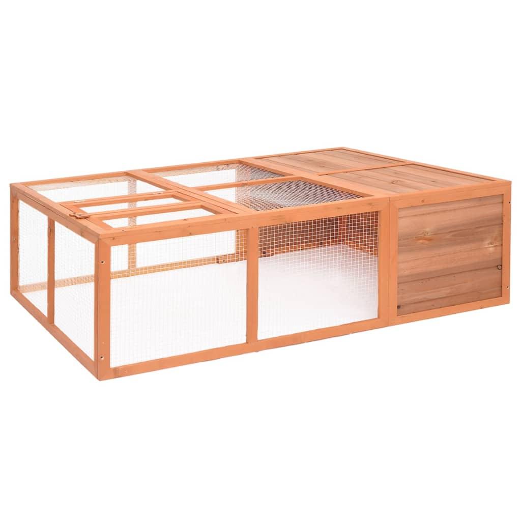 Cage pour animaux de jardin 150 x 100 x 50 cm bois de sapin massif 02_0000578 - Helloshop26