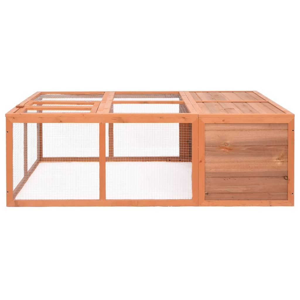 Cage pour animaux de jardin 150 x 100 x 50 cm bois de sapin massif 02_0000578 - Helloshop26