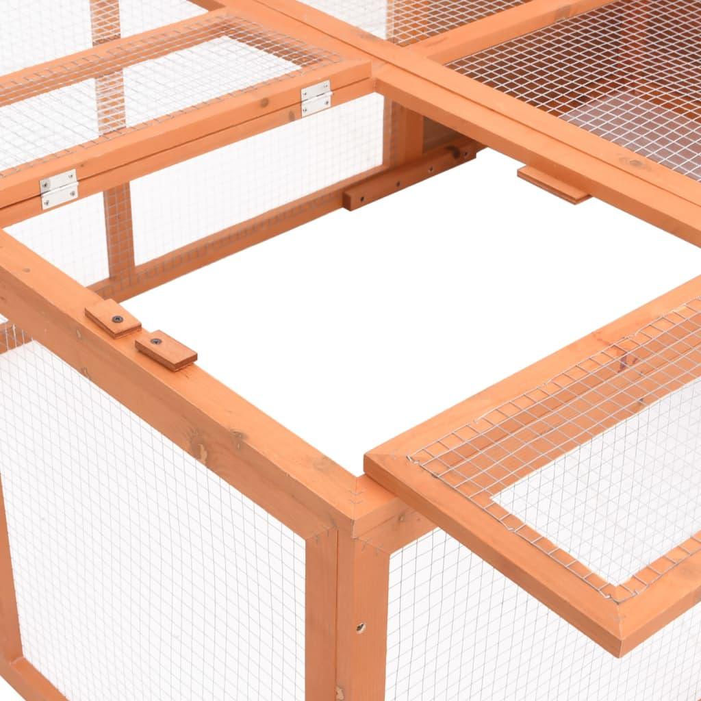 Cage pour animaux de jardin 150 x 100 x 50 cm bois de sapin massif 02_0000578 - Helloshop26