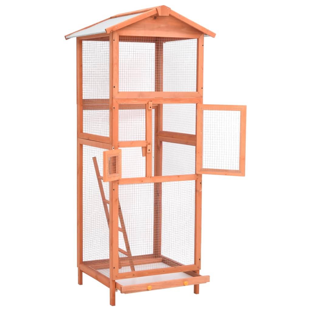 Cage à oiseau x 68 x 62 x 166 cm bois de sapin massif 02_0000055 - Helloshop26