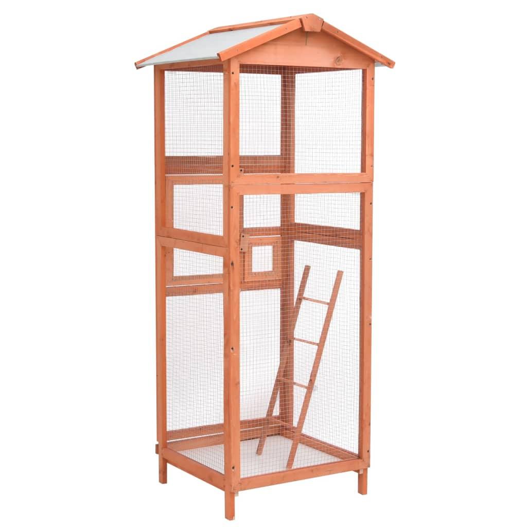 Cage à oiseau x 68 x 62 x 166 cm bois de sapin massif 02_0000055 - Helloshop26