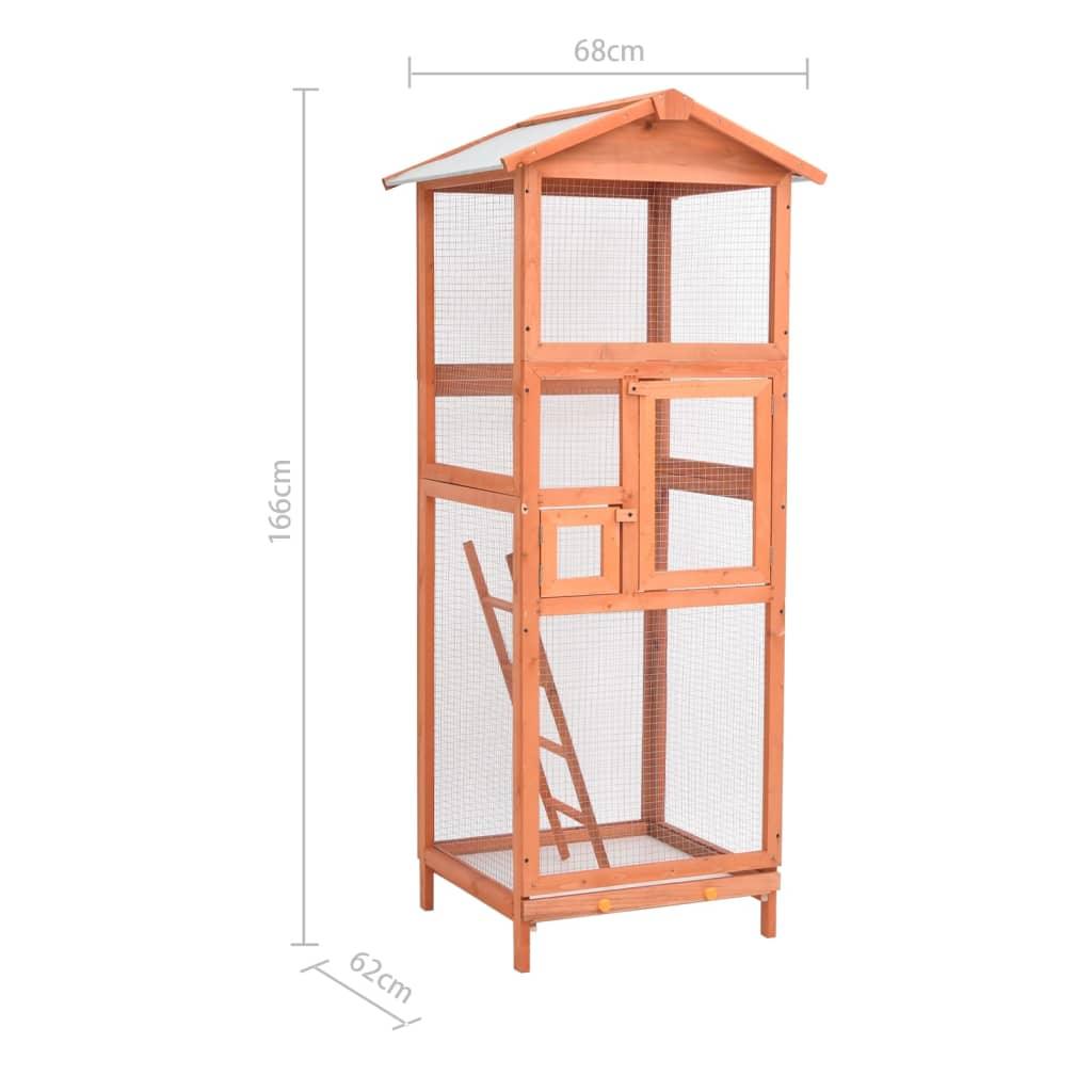 Cage à oiseau x 68 x 62 x 166 cm bois de sapin massif 02_0000055 - Helloshop26
