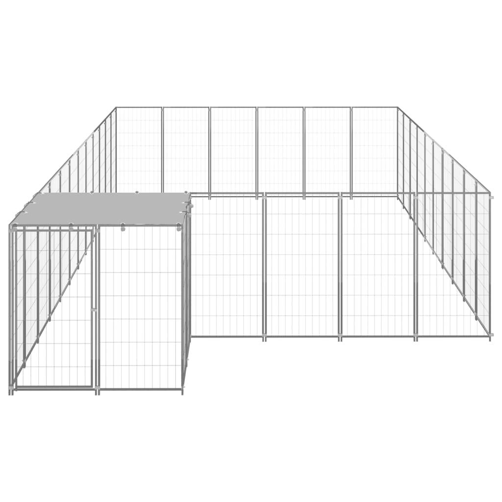 Chenil extérieur cage enclos parc animaux chien argenté 19,36 m² acier 02_0000247 - Helloshop26