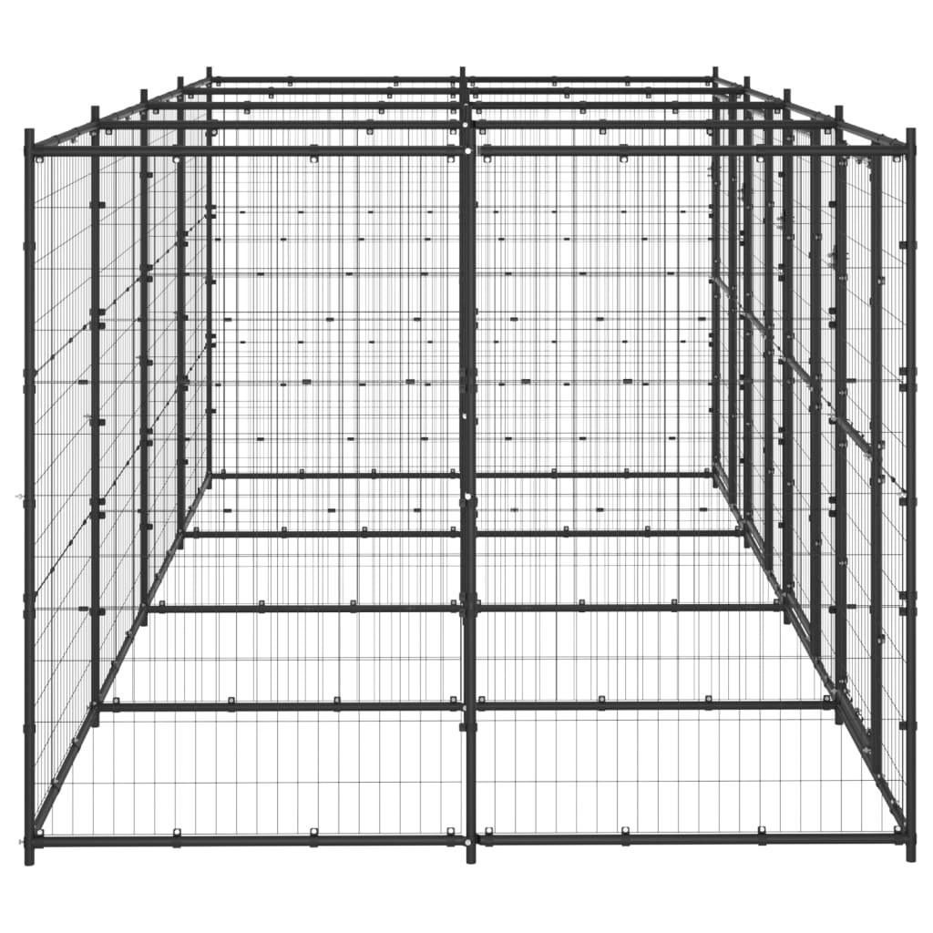 Chenil extérieur cage enclos parc animaux chien extérieur acier 9,68 m² 02_0000388 - Helloshop26