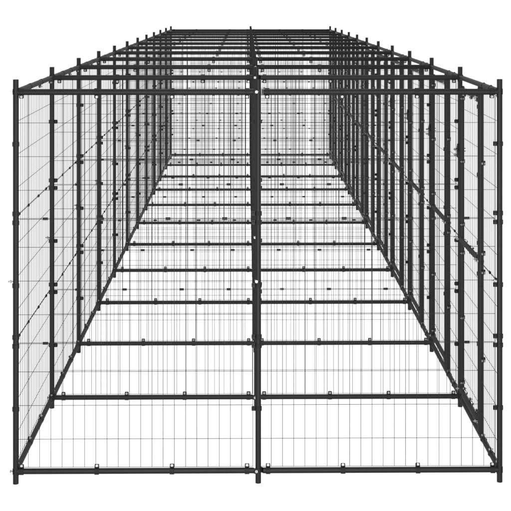 Chenil extérieur cage enclos parc animaux chien d'extérieur pour chiens acier 26,62 m² 02_0000367 - Helloshop26
