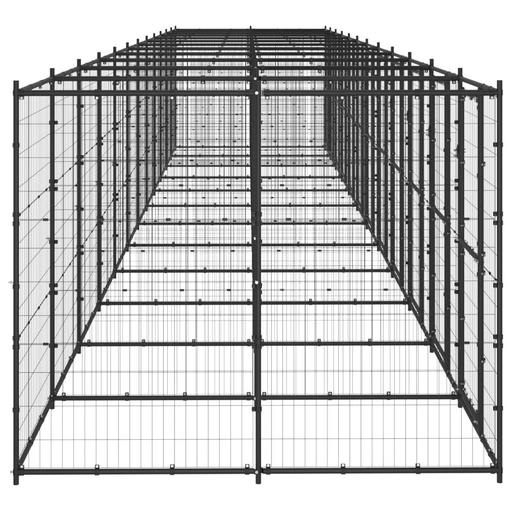 Chenil extérieur cage enclos parc animaux chien d'extérieur pour chiens acier 29,04 m² 02_0000369 - Helloshop26