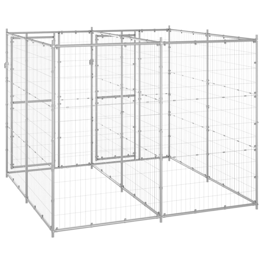 Chenil extérieur cage enclos parc animaux chien extérieur acier galvanisé 4,84 m² 02_0000422 - Helloshop26