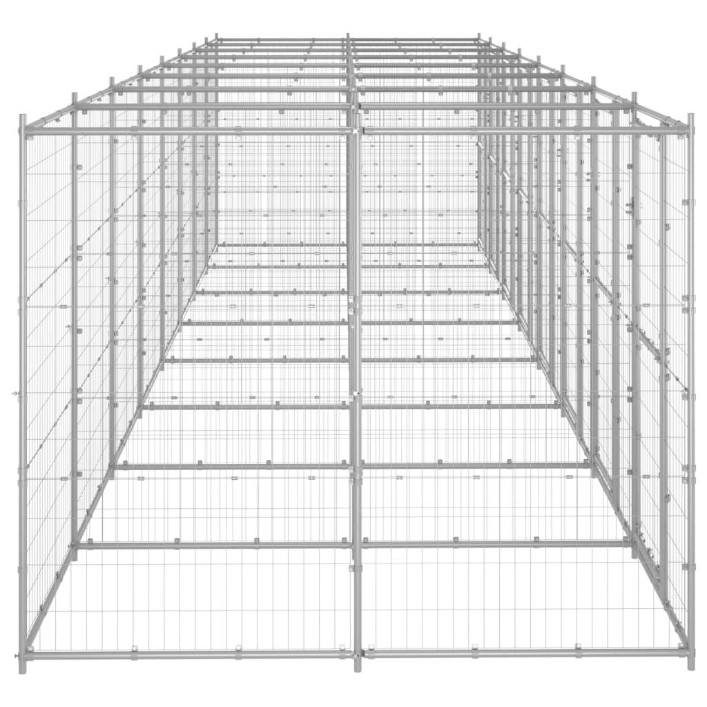 Chenil extérieur cage enclos parc animaux chien extérieur acier galvanisé 19,36 m² 02_0000411 - Helloshop26