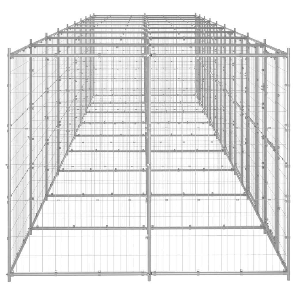 Chenil extérieur cage enclos parc animaux chien extérieur acier galvanisé 21,78 m² 02_0000412 - Helloshop26