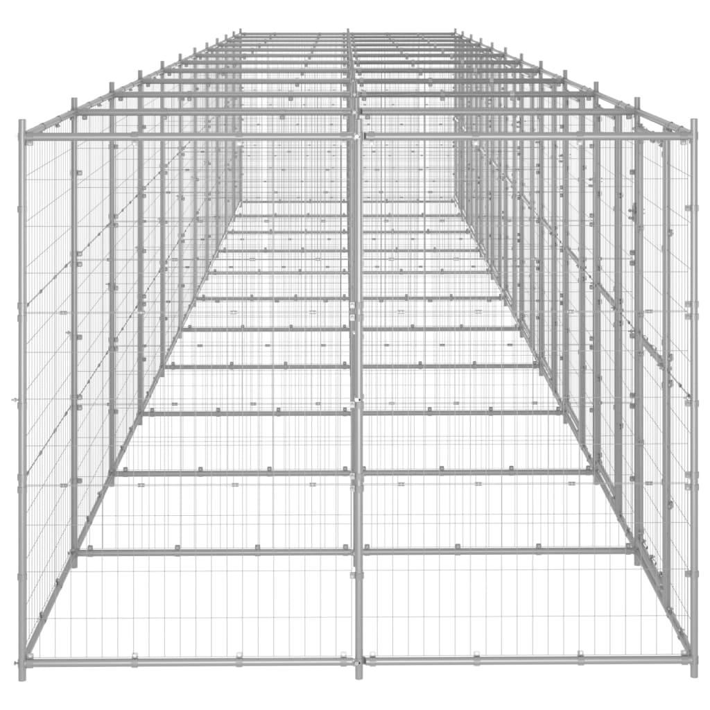 Chenil extérieur cage enclos parc animaux chien extérieur acier galvanisé 26,62 m² 02_0000417 - Helloshop26
