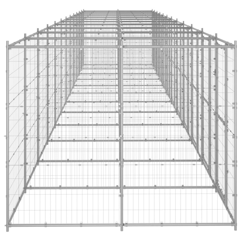 Chenil extérieur cage enclos parc animaux chien extérieur acier galvanisé 29,02 m² 02_0000419 - Helloshop26