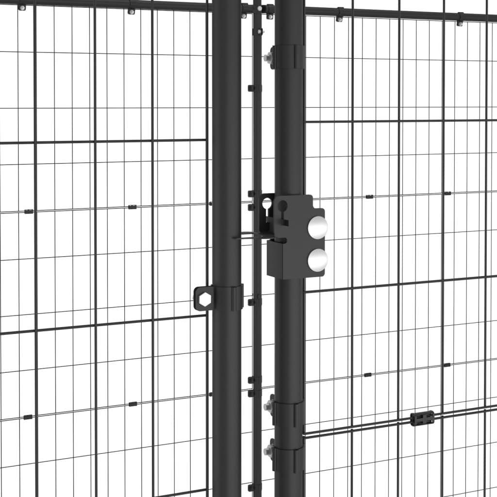 Chenil extérieur cage enclos parc animaux chien extérieur acier avec toit 21,78 m² 02_0000396 - Helloshop26