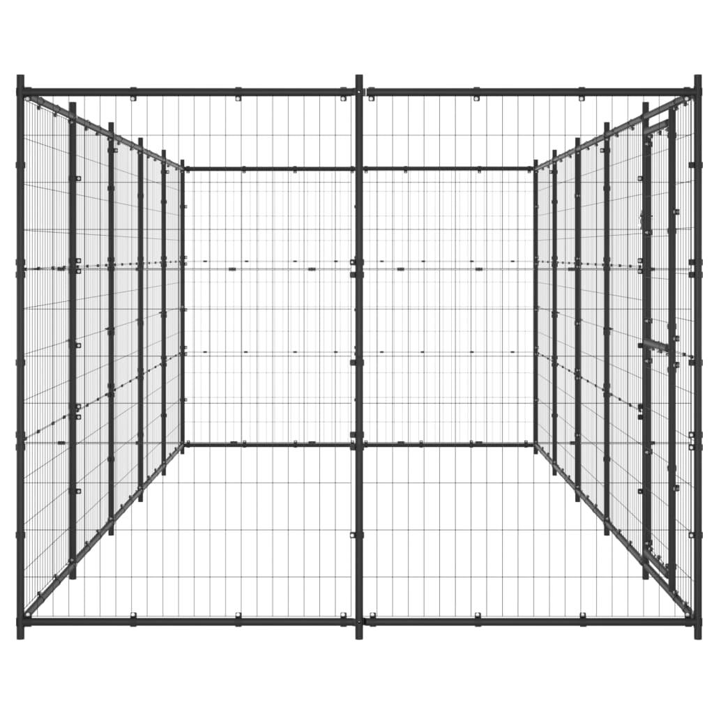Chenil extérieur cage enclos parc animaux chien extérieur acier 12,1 m² 02_0000379 - Helloshop26
