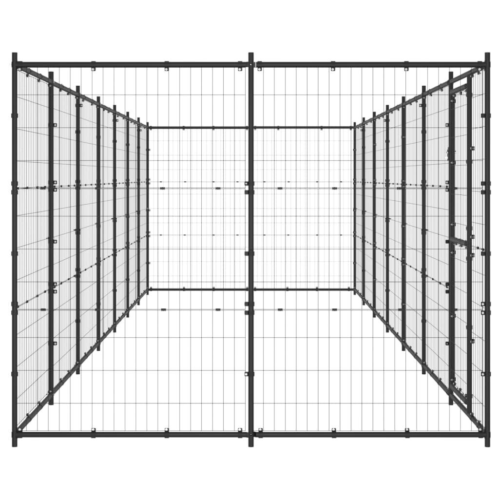 Chenil extérieur cage enclos parc animaux chien extérieur acier 16,94 m² 02_0000383 - Helloshop26