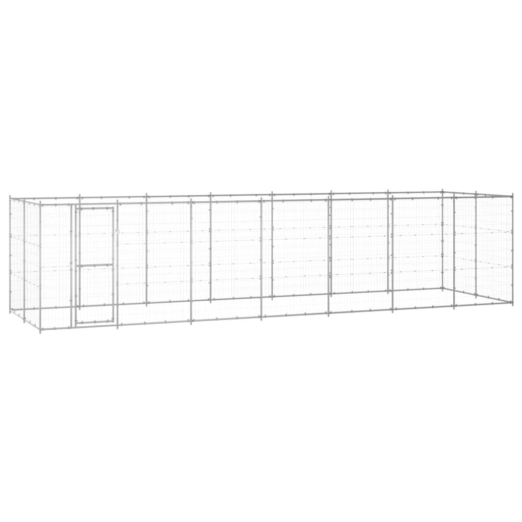 Chenil extérieur cage enclos parc animaux chien extérieur acier galvanisé 16,94 m² 02_0000410 - Helloshop26