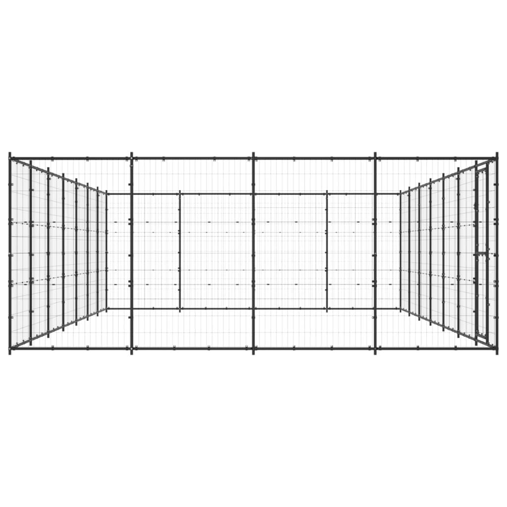 Chenil extérieur cage enclos parc animaux chien d'extérieur pour chiens acier 33,88 m² 02_0000370 - Helloshop26