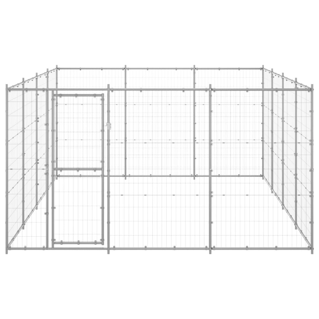 Chenil extérieur cage enclos parc animaux chien extérieur acier galvanisé 14,52 m² 02_0000408 - Helloshop26