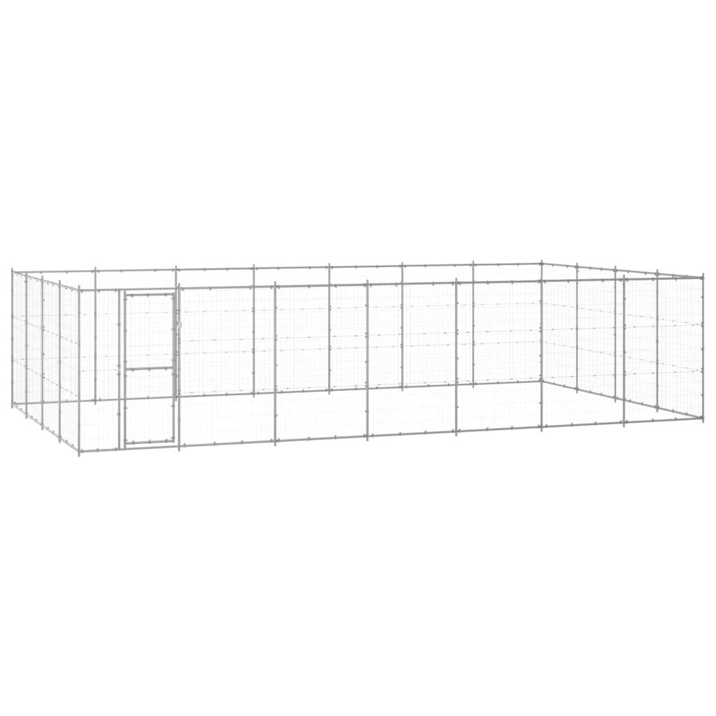 Chenil extérieur cage enclos parc animaux chien extérieur acier galvanisé 33,88 m² 02_0000420 - Helloshop26