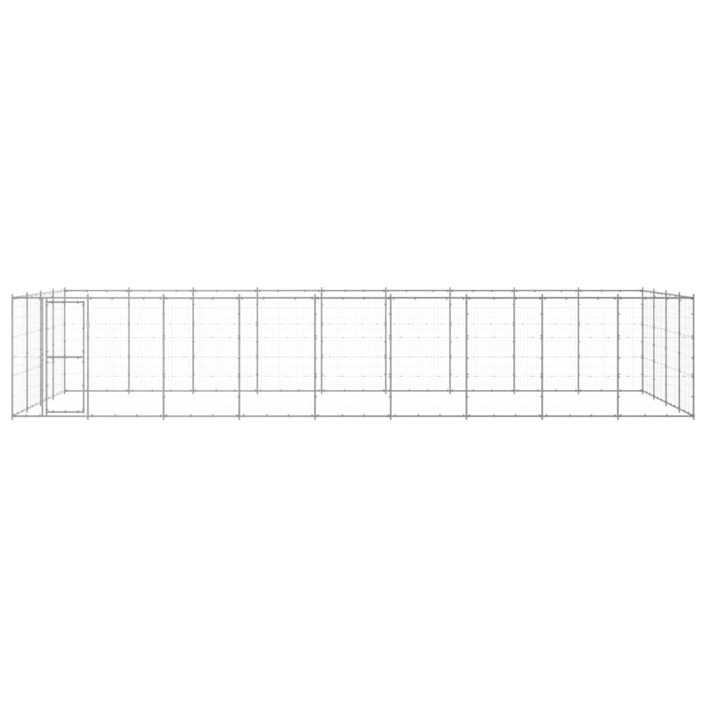 Chenil extérieur cage enclos parc animaux chien extérieur acier galvanisé 43,56 m² 02_0000423 - Helloshop26