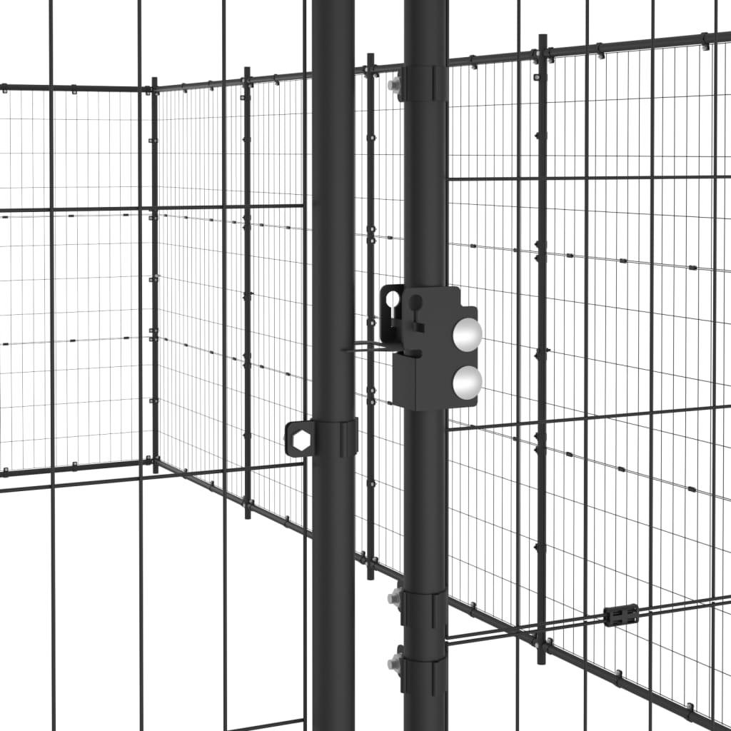 Chenil extérieur cage enclos parc animaux chien d'extérieur pour chiens acier 65,34 m² 02_0000376 - Helloshop26