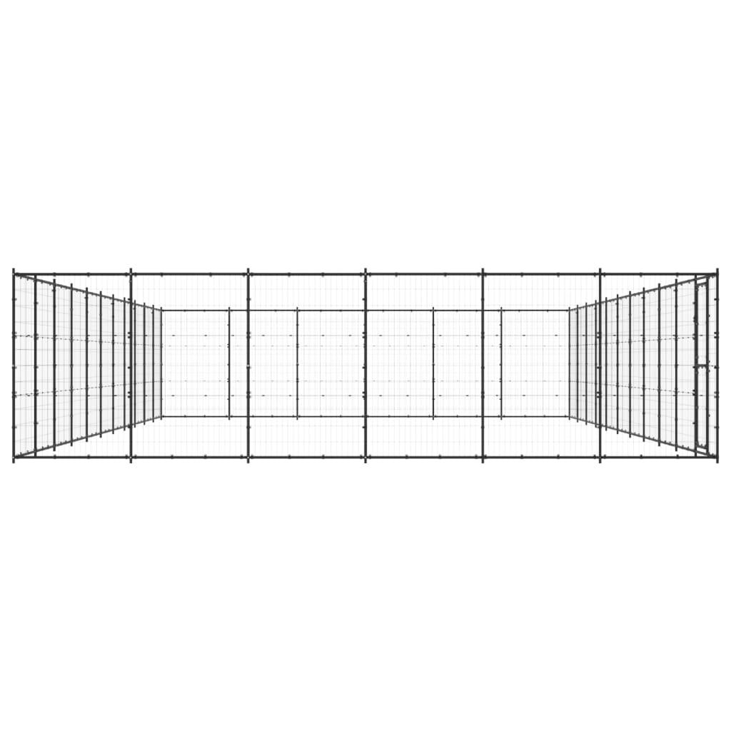 Chenil extérieur cage enclos parc animaux chien extérieur acier 79,86 m² 02_0000387 - Helloshop26