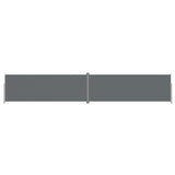 Auvent paravent store brise-vue latéral rétractable de patio jardin terrasse balcon protection visuelle écran anthracite 220 x 1200 cm 02_0007125