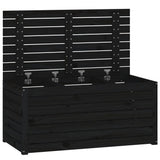 Boîte coffre de jardin 101 x 50,5 x 46,5 cm bois massif de pin noir 02_0012994
