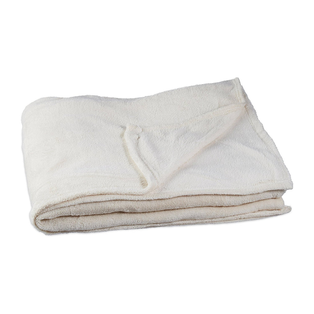 Grande couverture polaire plaid douillet lavable 200 x 220 cm crème 2013083
