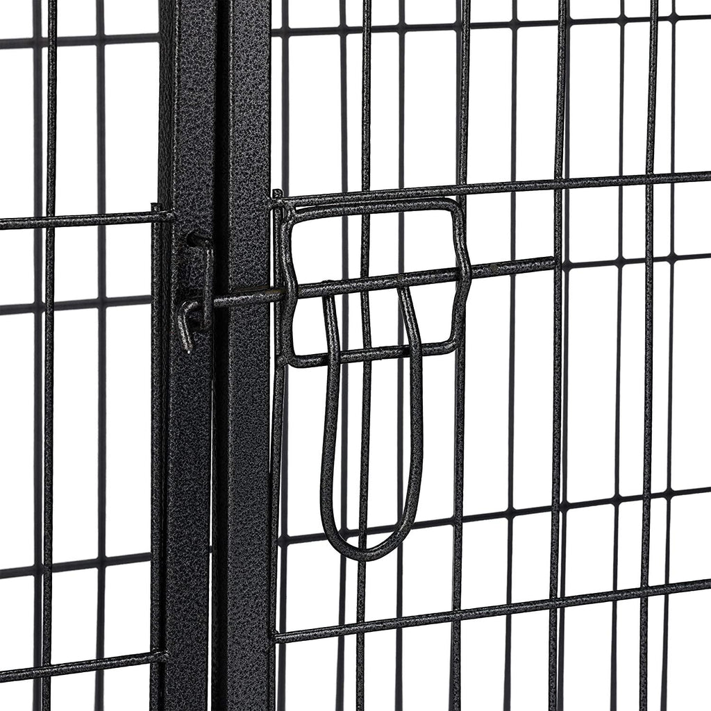 Enclos cage pour chien avec sol 90 x 125 x 78 cm noir 13_0000965 - Helloshop26