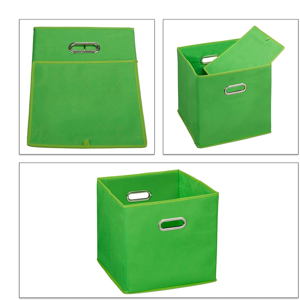 Boîte de rangement en tissu en lot de 2 vert 13_0000486 - Helloshop26