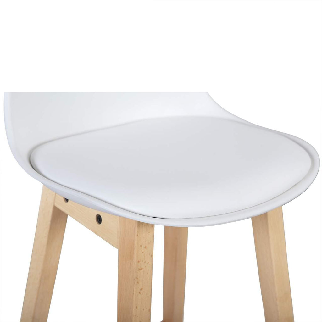 Ensemble de 2 chaises de comptoir de cuisine de petit-déjeuner tabourets de bar blanc 19_0000591 - Helloshop26