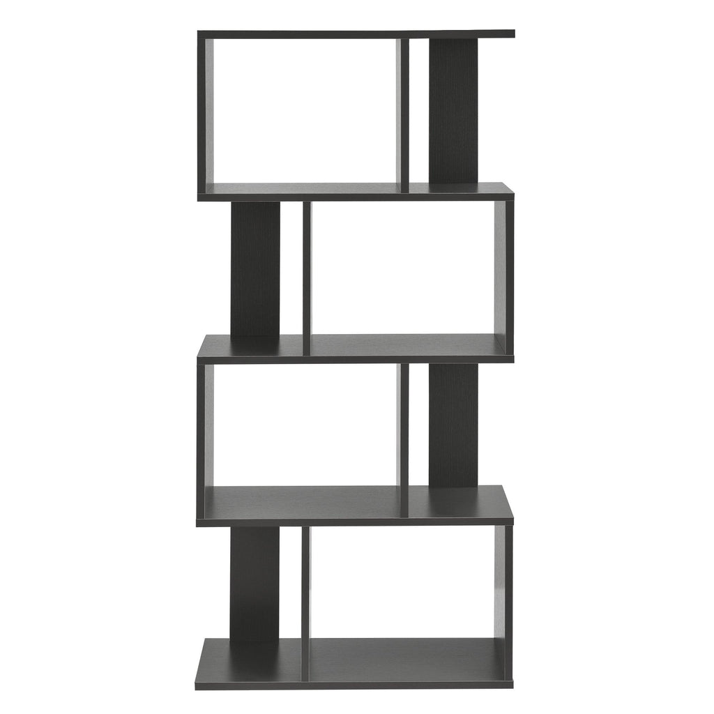 Bibliothèque pour salon meuble de rangement stockage avec plusieurs étagères MDF mélaminé 130 cm gris foncé 03_0001074 - Helloshop26