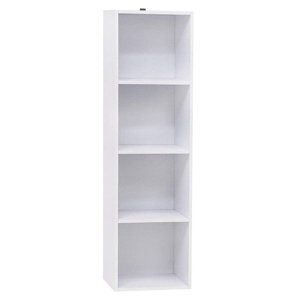 Bibliothèque en bois 4 cubes étagères de bureau 106 cm blanc 19_0000388 - Helloshop26
