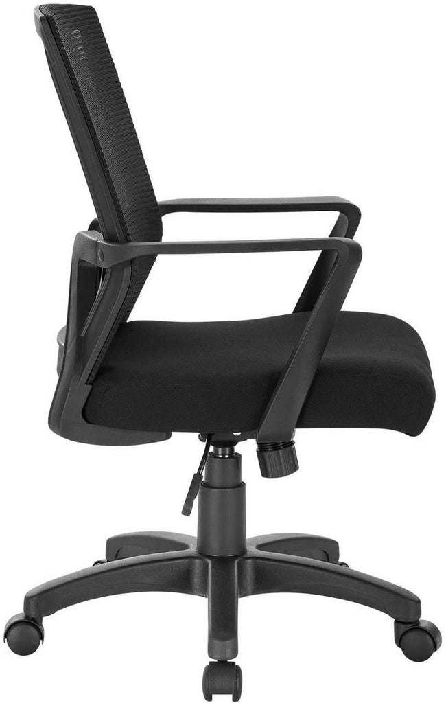 Chaise de bureau avec accoudoir et fonction bascule en nylon noir 19_0000148 - Helloshop26