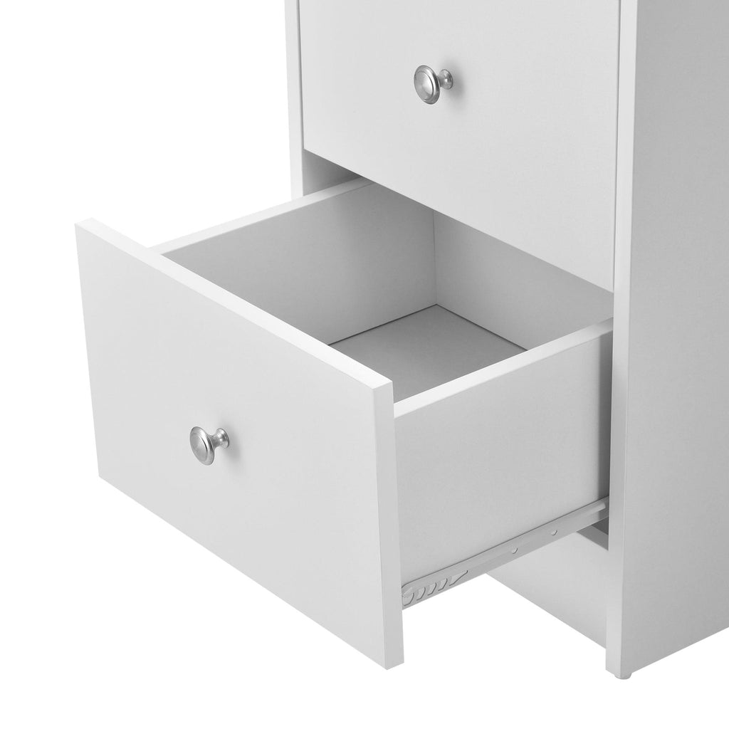 Bureau table de bureau poste de travail informatique avec 3 tiroirs bois mélaminé 120 cm blanc et gris 03_0004710 - Helloshop26