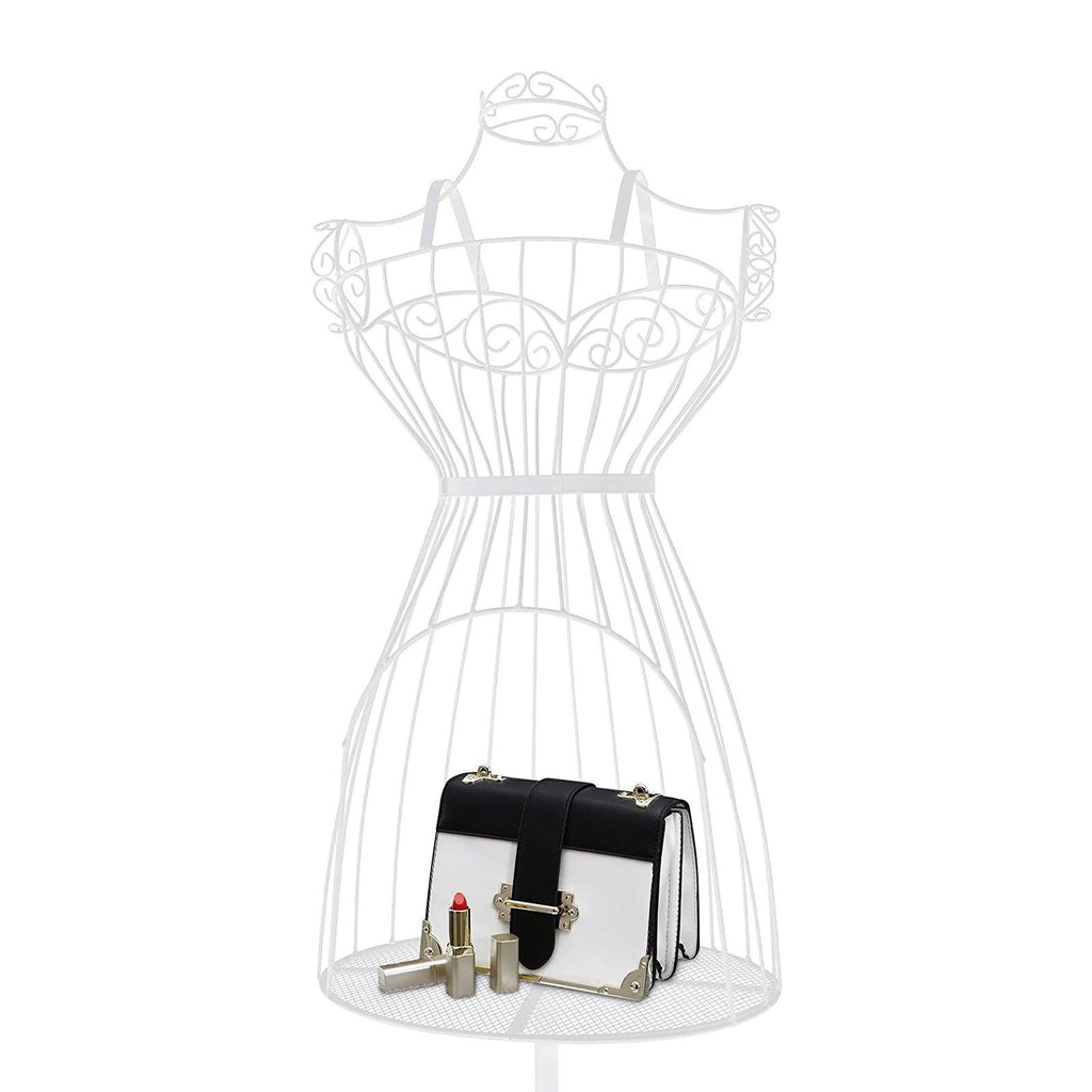 Buste de femme mannequin de couture en fer forgé hauteur réglable 147-167 cm stable blanc 12_0003637 - Helloshop26