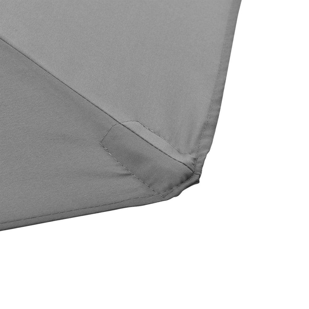 Demi parasol de terrasse balcon polyester 300 cm gris 03_0001611 - Helloshop26