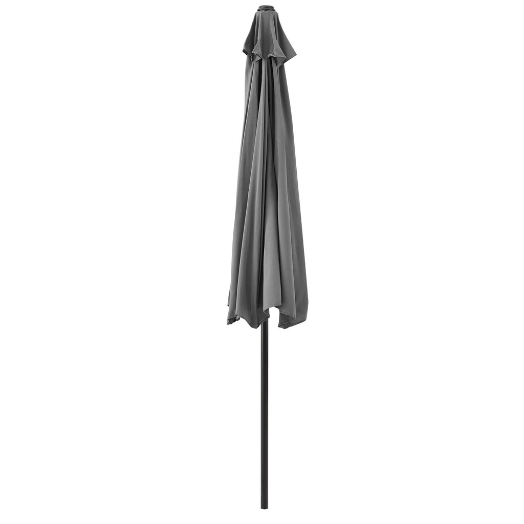Demi parasol de terrasse balcon polyester 300 cm gris 03_0001611 - Helloshop26
