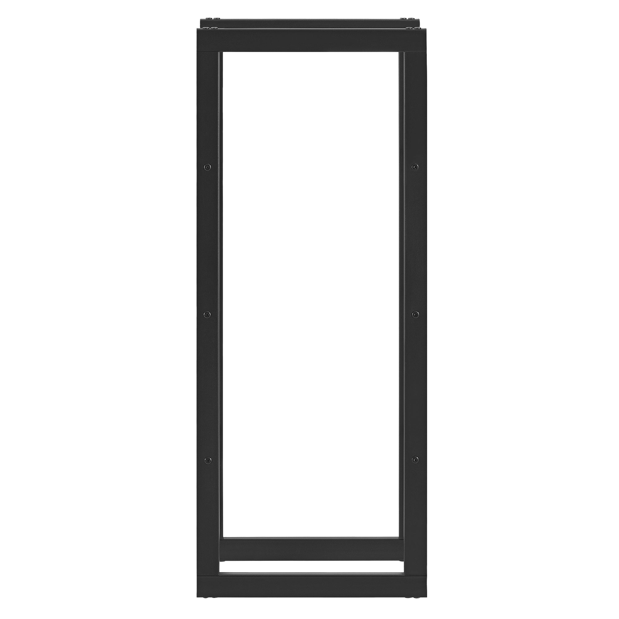 Porte-Bûches Range-Bûches pour Bois de Chauffage Intérieur Extérieur Acier  Laqué 100 x 100 x 25 cm Noir [en.casa]